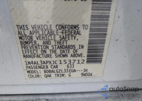 2018 Nissan Altima 2.5 S z USA, uszkodzony, nr VIN 1N4AL3APXJC153712